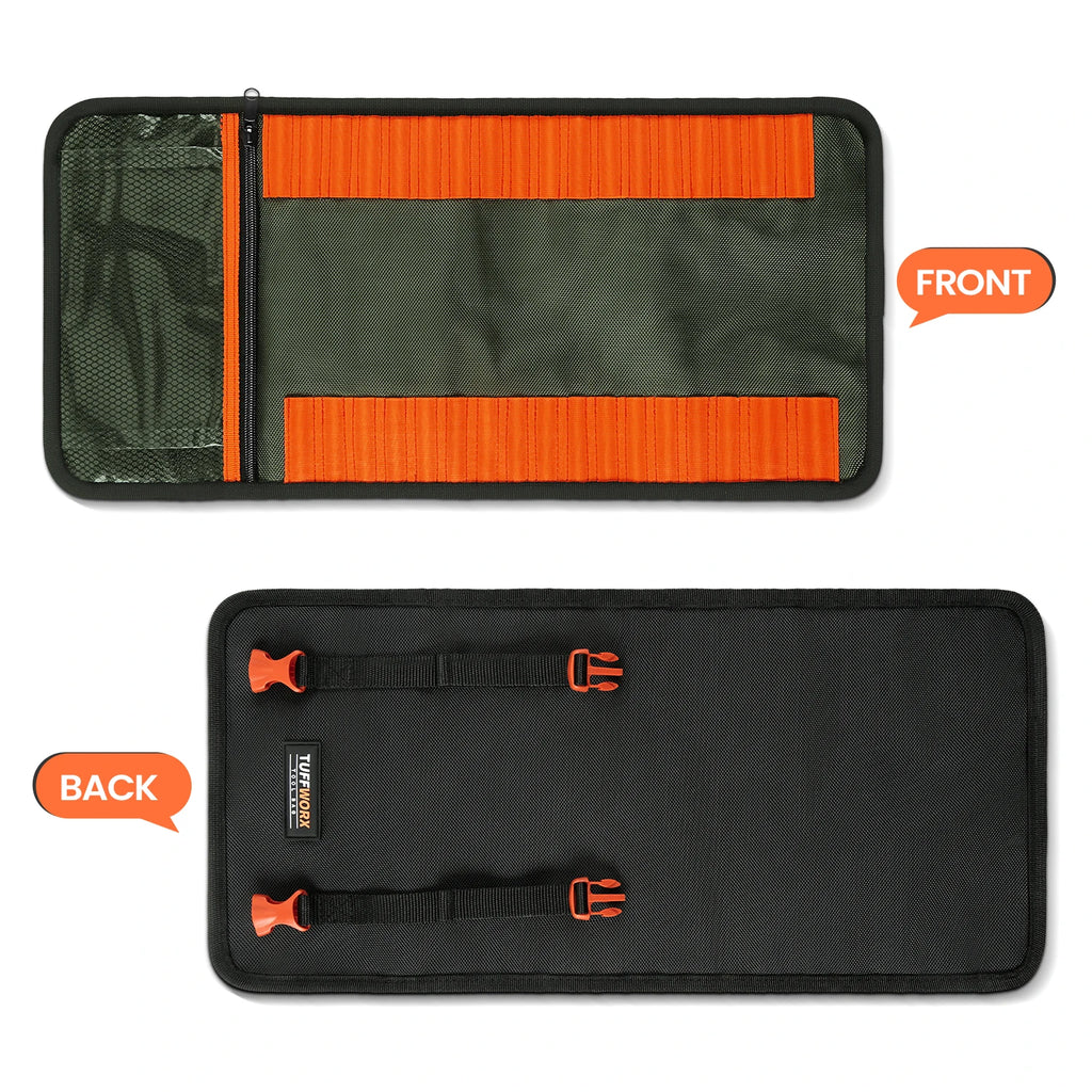 Durable Tool Roll Up Bag - Portable Organizer for Tools & Gear