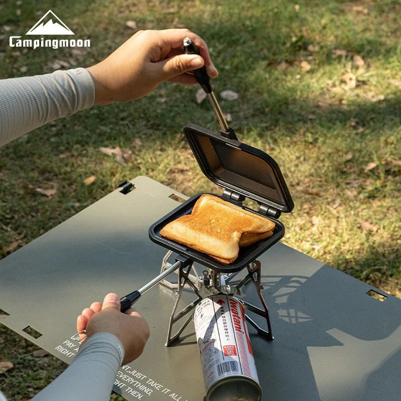 CAMPINGMOON Non-Stick Double-Sided Sandwich Grill Pan - BKTT-1315