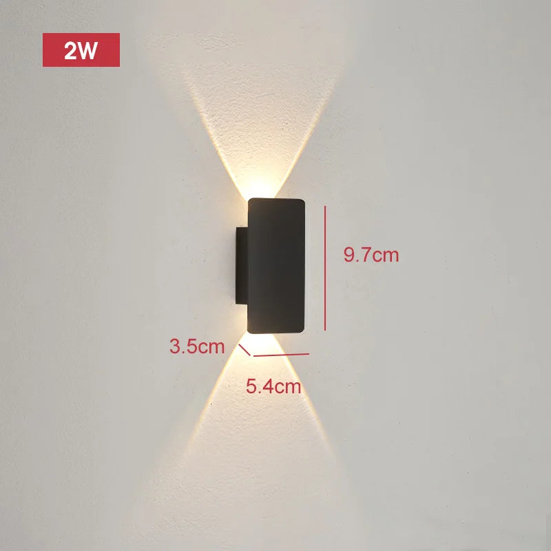 18W Waterproof LED Outdoor Wall Lamp - Modern Aluminum Fixture