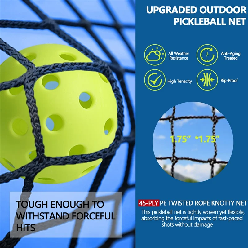 22Ft Portable Pickleball Net - Adjustable Indoor/Outdoor Setup (Frame Not Included)