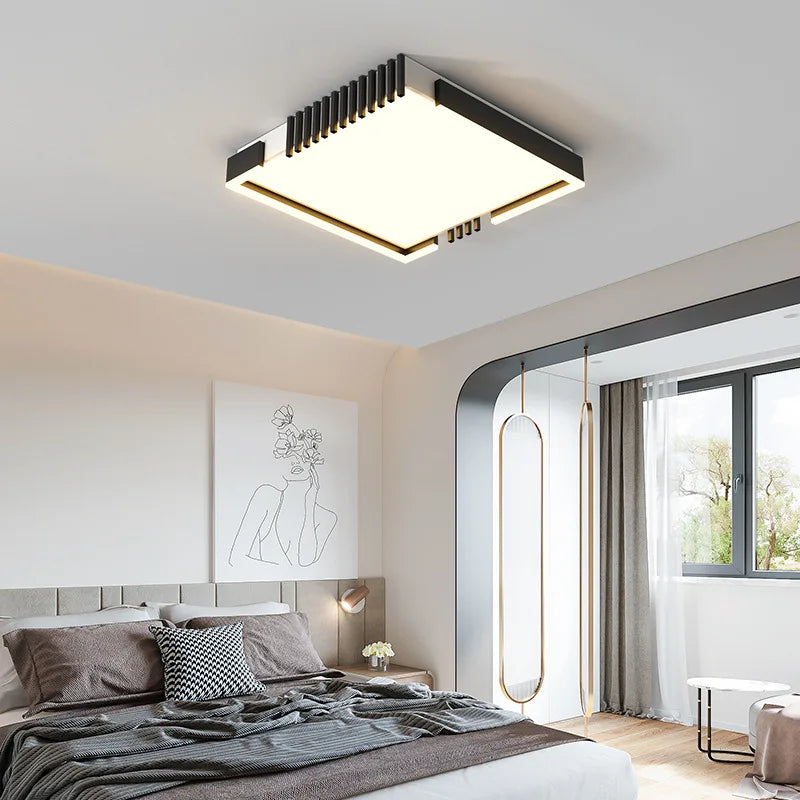 Modern Nordic LED Ceiling Light - Dimmable Metal Fixture