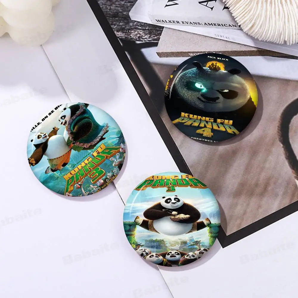 K-Kung F-Fu Panda Skateboard Brooch - Fun Collectible Badge
