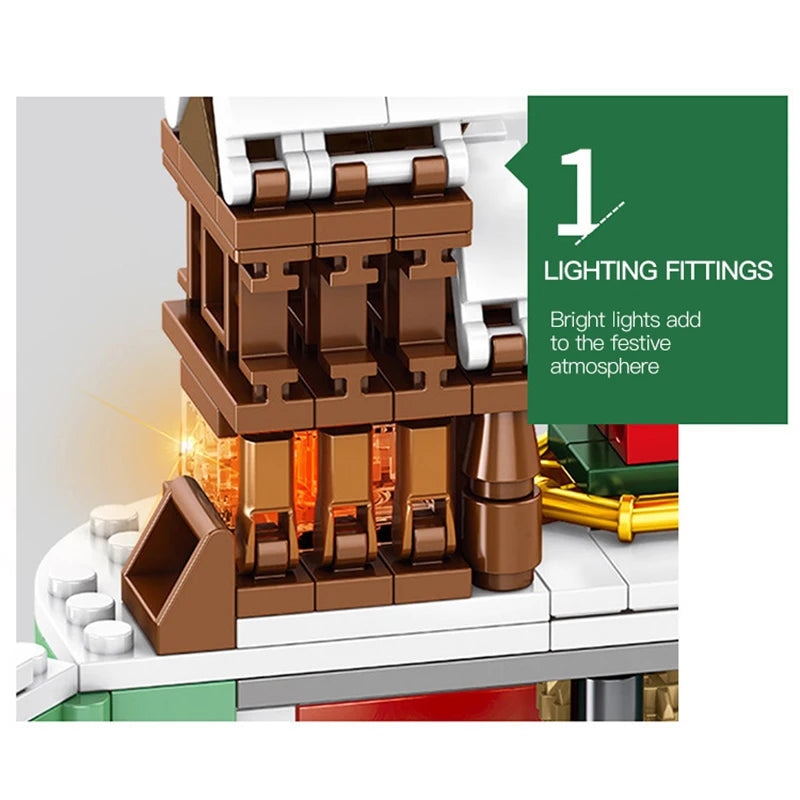 249 PCS Santa Claus Christmas Tree Building Blocks - Fun Holiday Gift