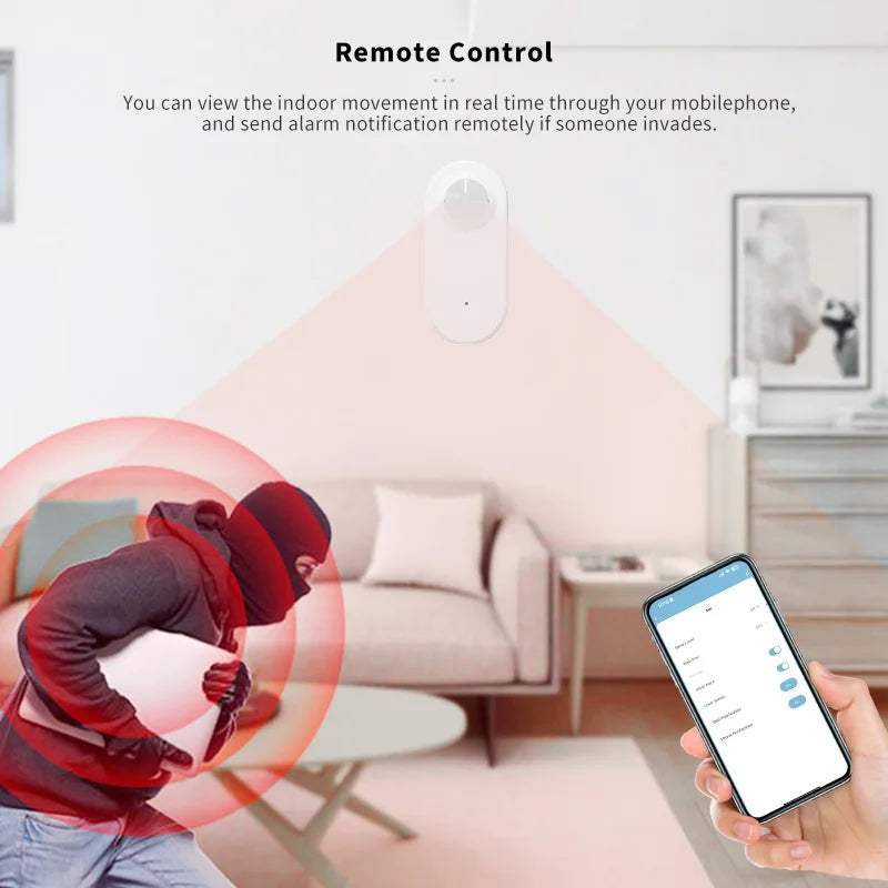 Smart Home Tuya Zigbee WiFi Motion Sensor with Remote Control