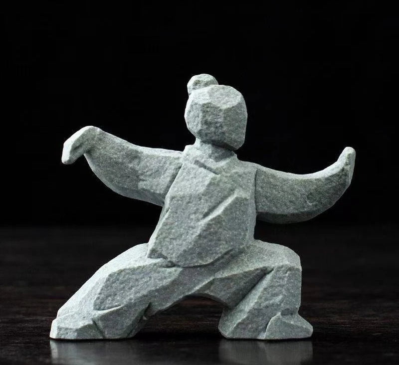 Artistic Tai Chi Warrior Figurine - Elegant Home Decor