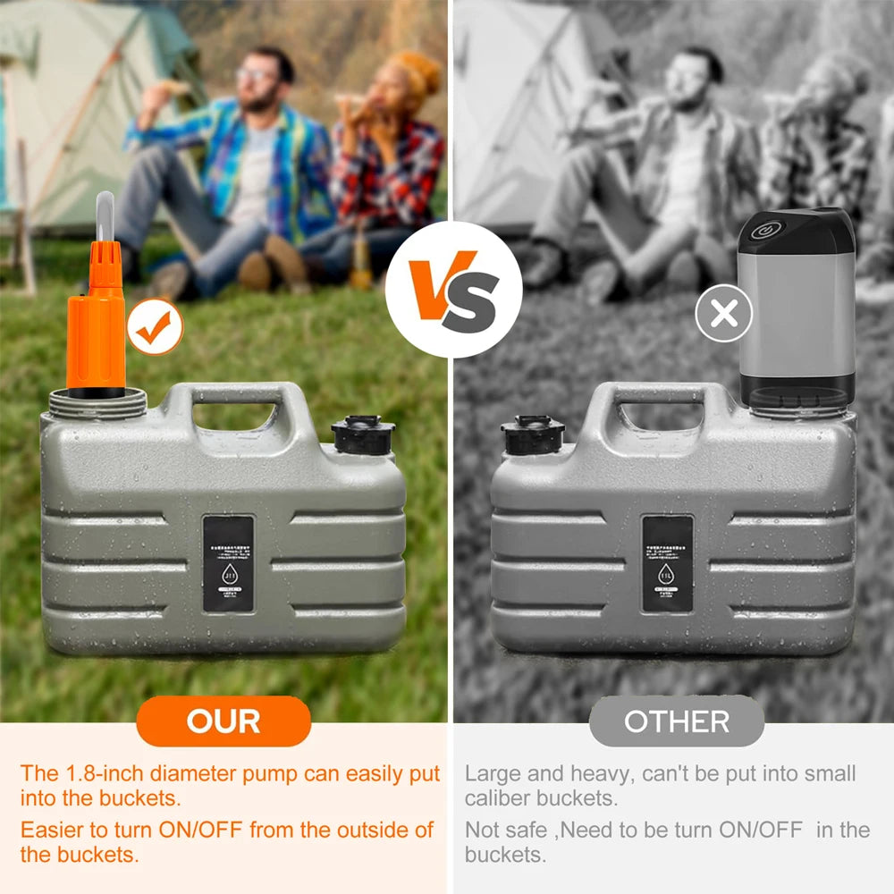 Rechargeable Portable Outdoor Camping Shower Pump - Ideal for Travel & Pet Care