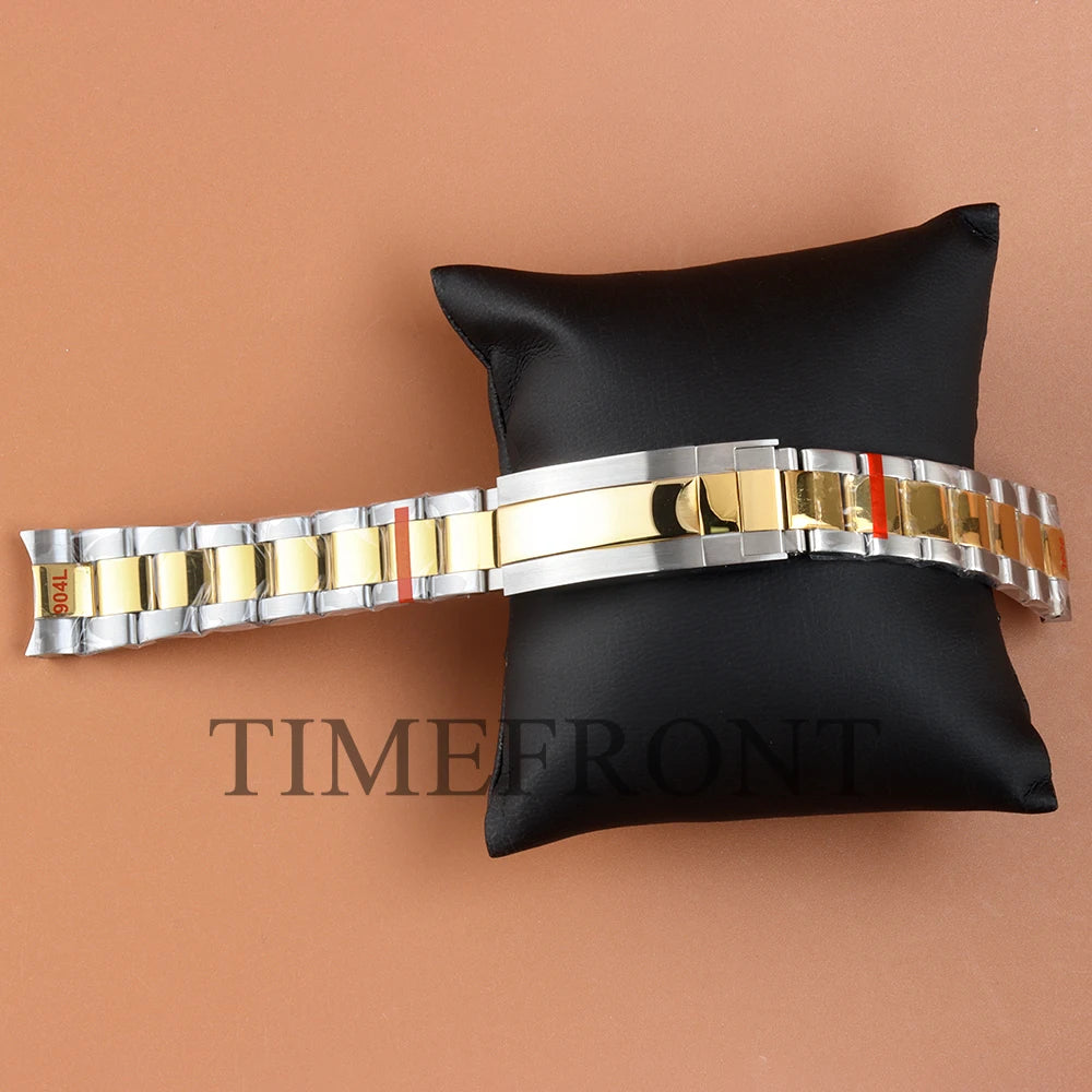 Stylish 20mm Stainless Steel Watchband - Rose Gold/Black/Gold