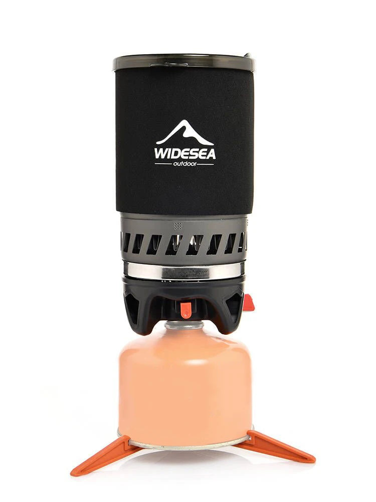Widesea Portable Camping Coffee Maker Set with French Press & Gas Stove