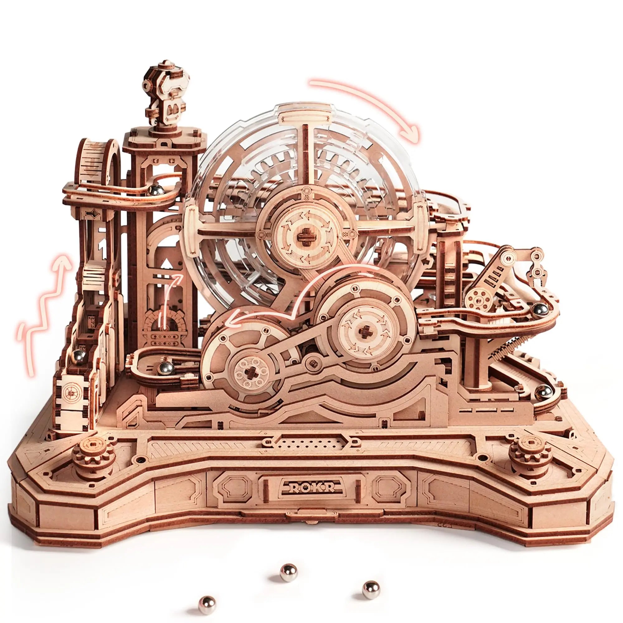 Robotime Rokr Gearball Challenge 3D Wooden Puzzle - Engaging STEM Toy