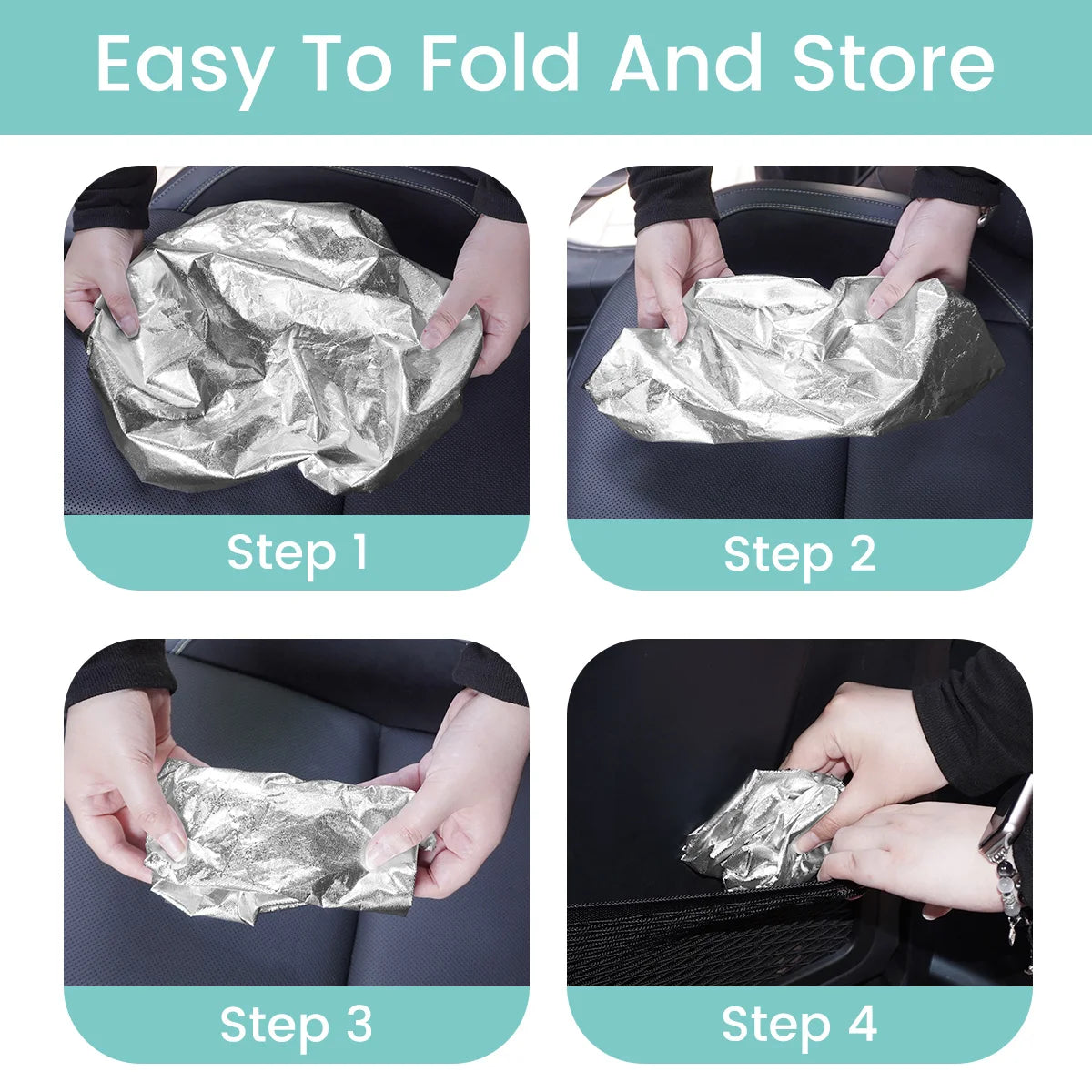 Car Steering Wheel Cover Sun Shade - Double-Layer Insulation