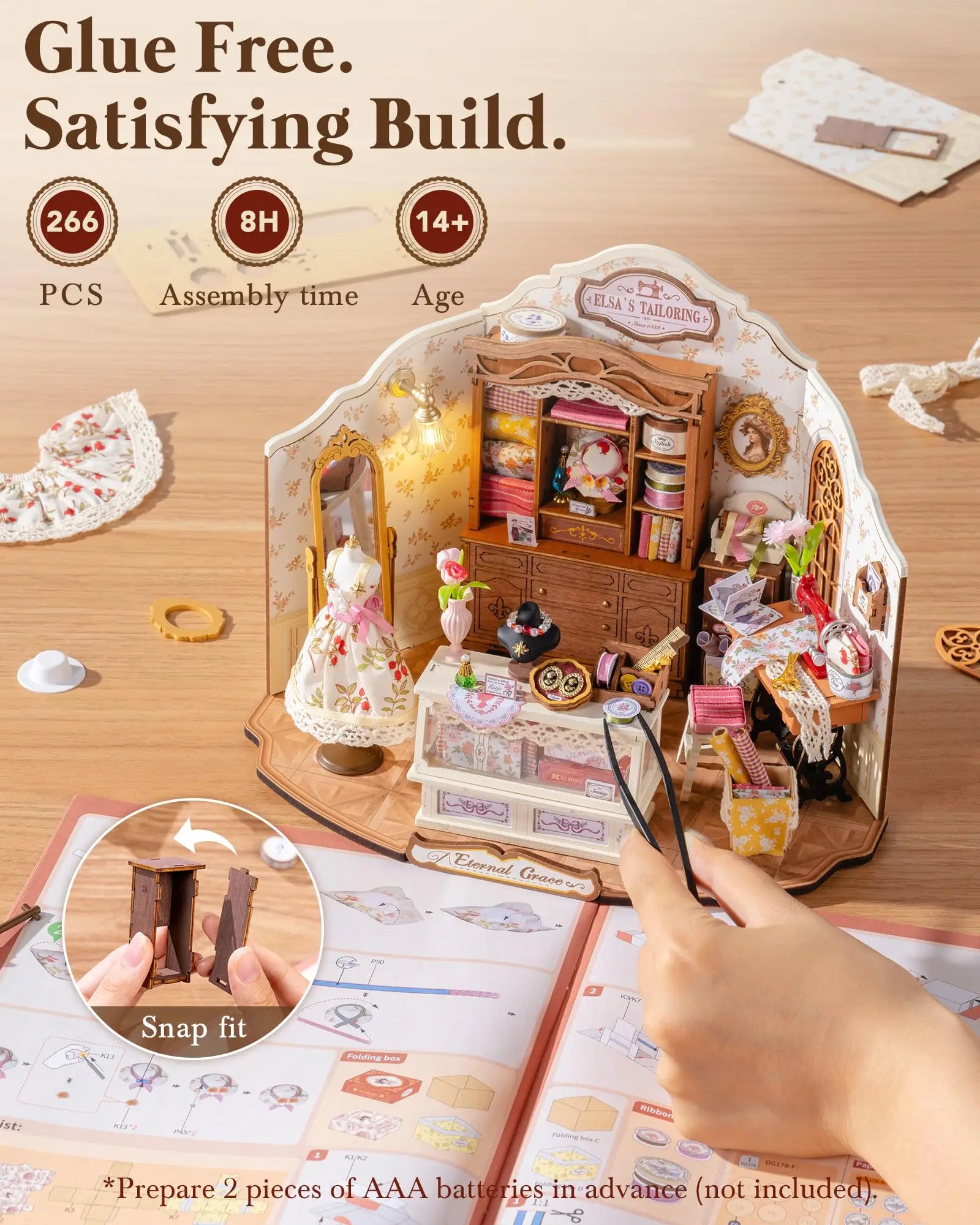 Robotime Elsa's Victorian Tailoring DIY Miniature House Kit