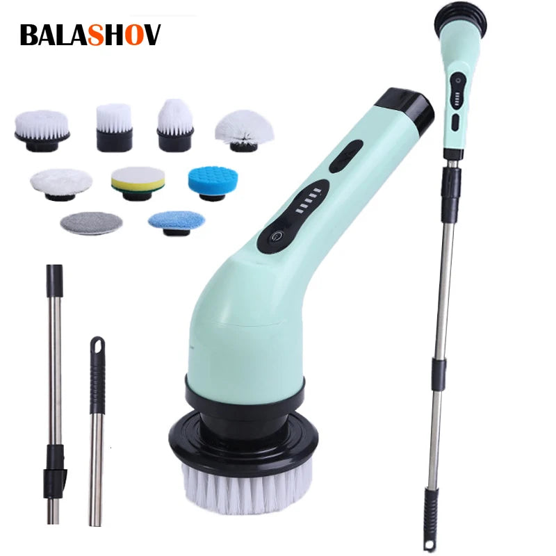 9-in-1 Electric Spin Scrubber | Effortless Multi-Surface Cleaning