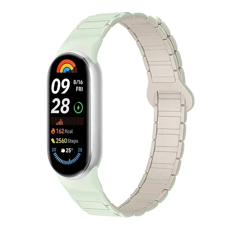 Premium Two-Tone Silicone Sports Watchband for Xiaomi Mi Band 8/9/10