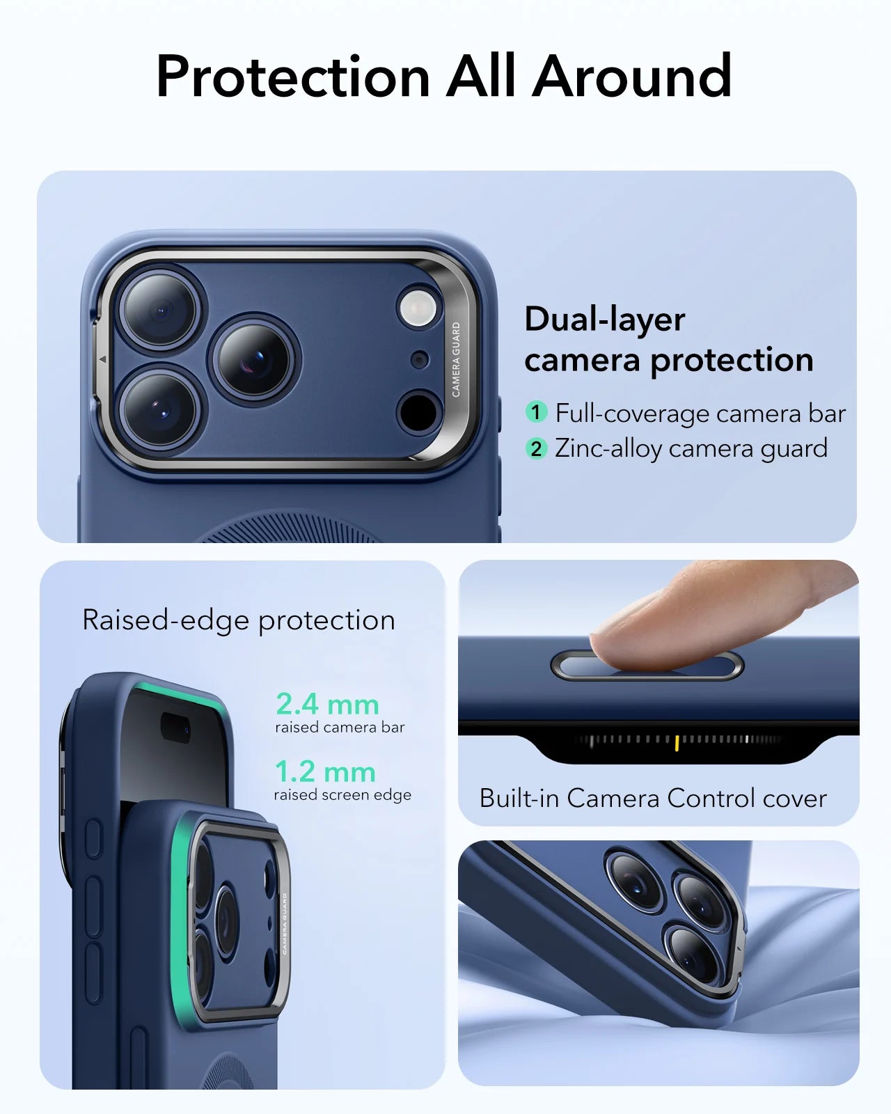 ESR Silicone Case with Adjustable Stand for iPhone 17 Pro Max