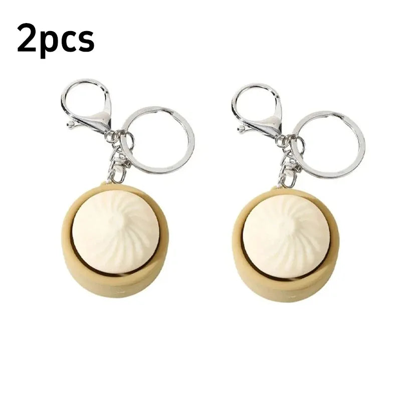 Cute Decompression Bun Keychain - Stress Relief Fun Gifts (1/2/4pcs)
