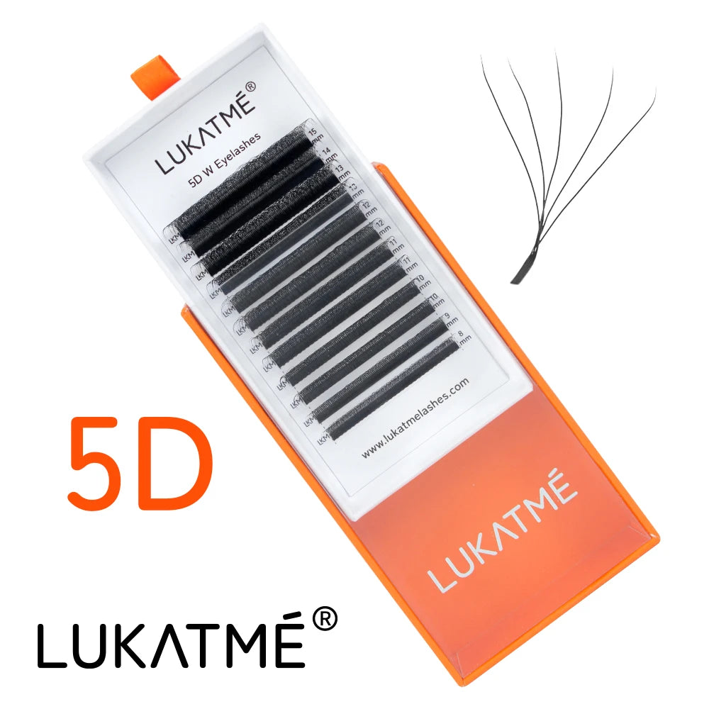 LUKATME 8PC Premade YY W Shape Curl Eyelash Extensions Mix Style
