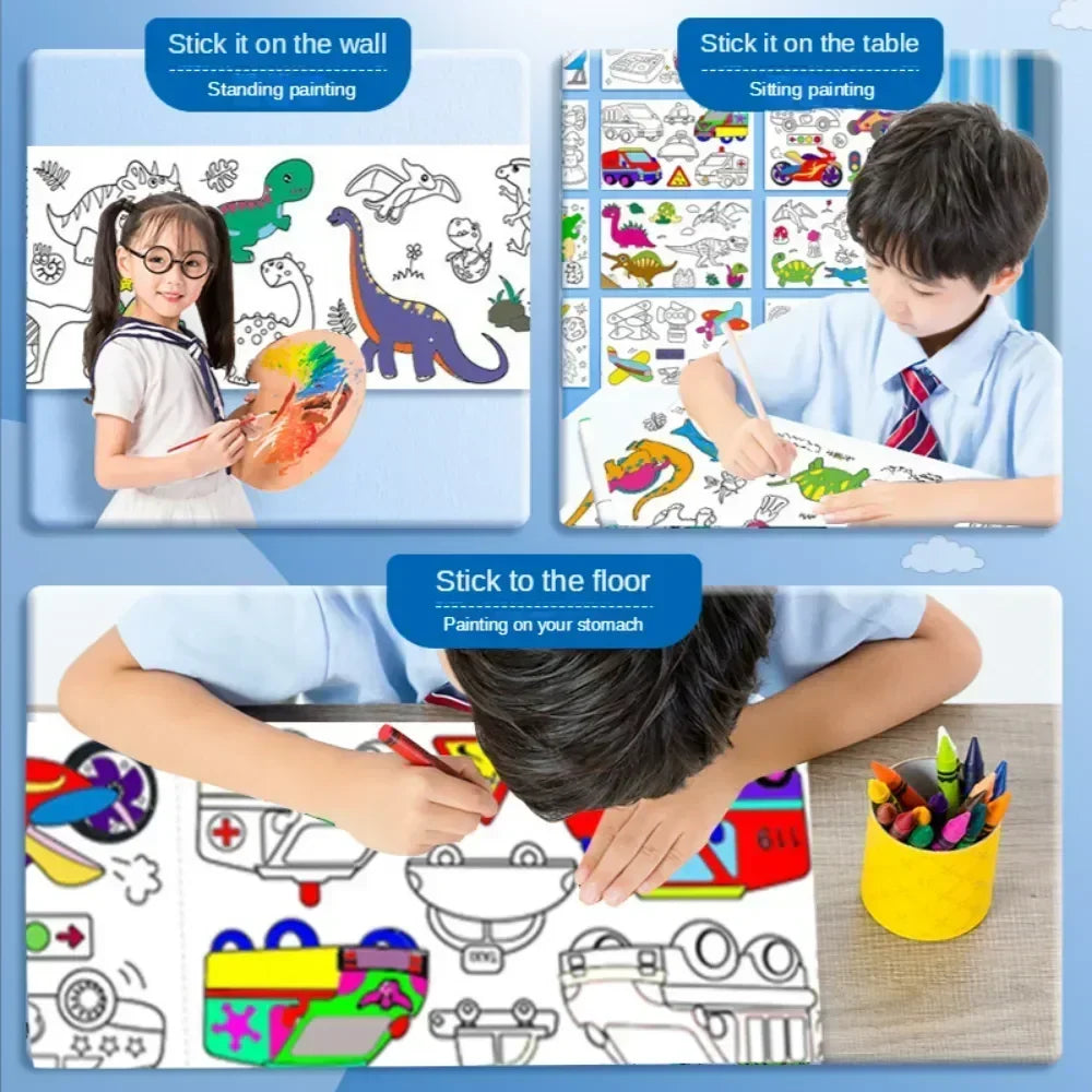 TBJOY Kids DIY Drawing Roll - Creative Coloring & Art Scroll