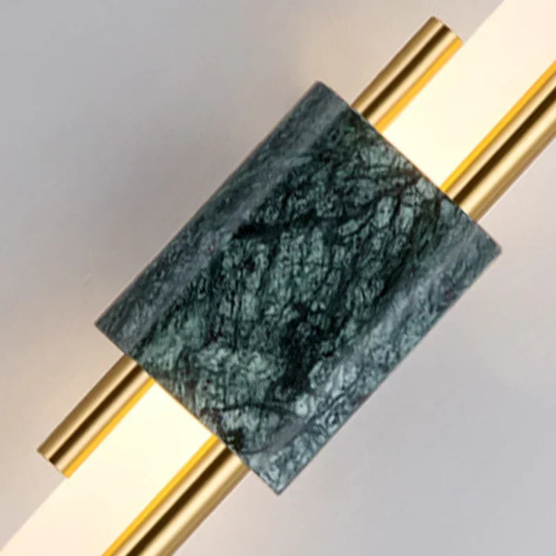 Elegant LED Wall Lamp - Green White Marble for Stylish Home Décor
