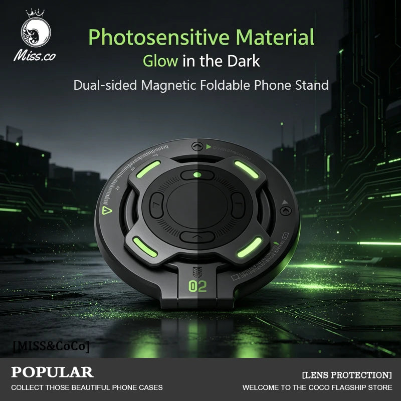 Double-Sided Magnetic Finger Ring Holder for Phone – Portable & Versatile