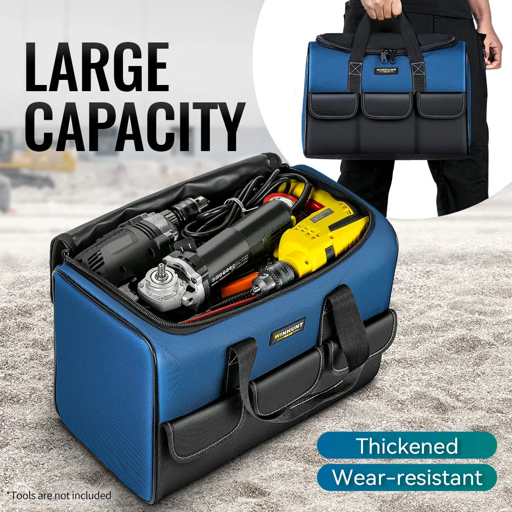 Heavy-Duty Canvas Tool Bag - Portable Multi-Function Tool Kit