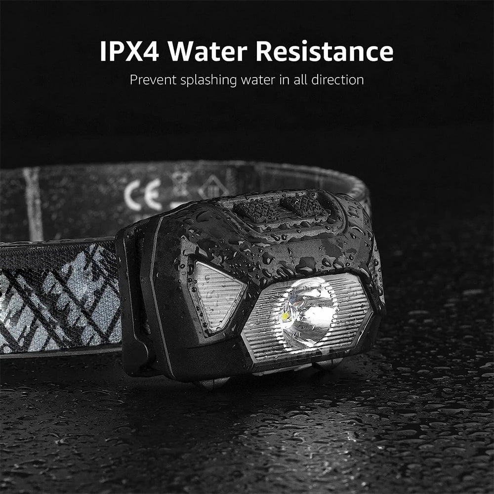 6-Mode USB Rechargeable Headlamp - Waterproof & Super Bright LED