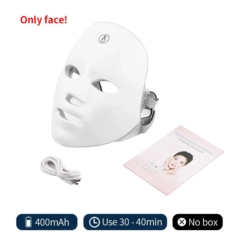 7 Colors LED Photon Facial Mask - Skin Firming & Rejuvenation