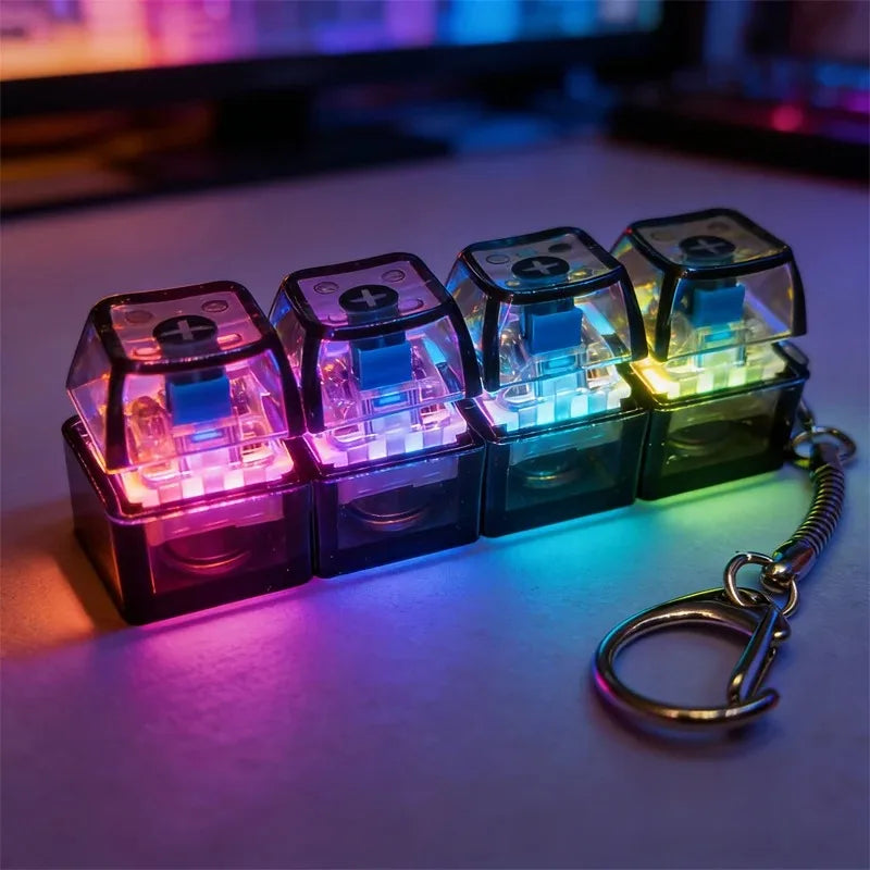 Fingertip Gyro LED Keychain - Fun Decompression Toy & Desk Decor