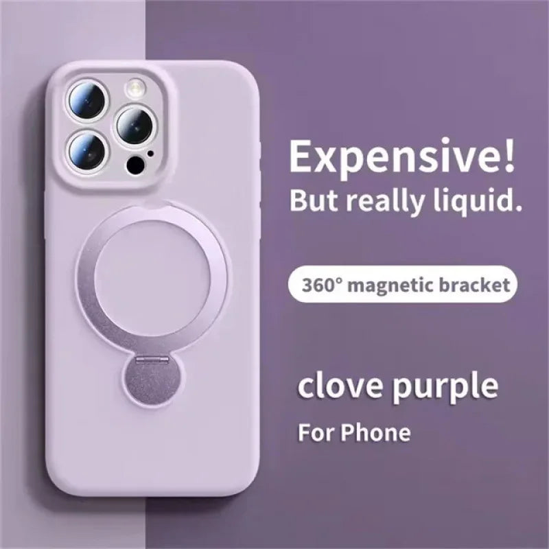 Magnetic Liquid Silicone Phone Case for iPhone 14/15/16/17 Pro Max