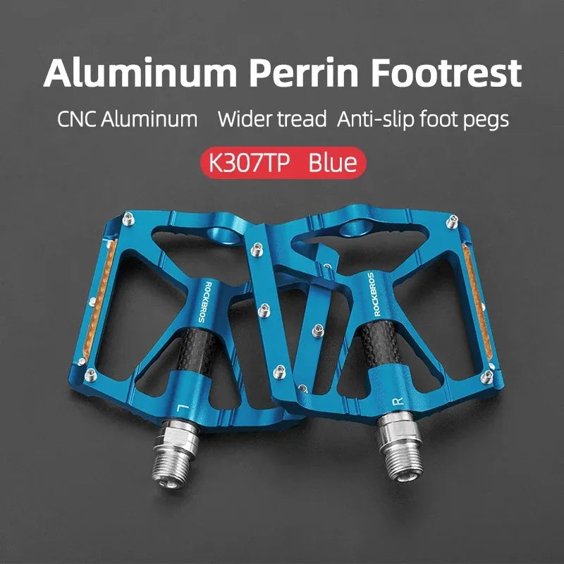ROCKBROS Alloy Cycling Pedals - Anti-slip Reflective Platform Bike Accessories