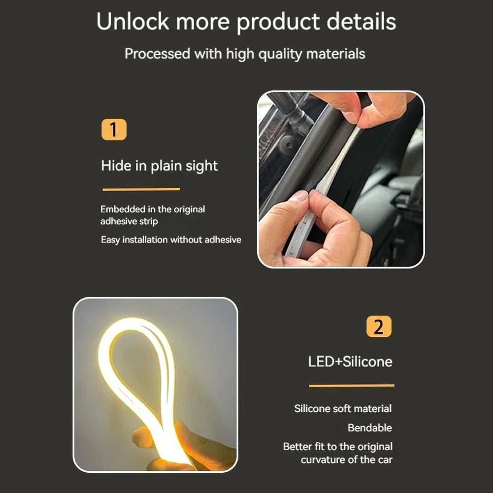 LED Car Trunk Light Strip - Wireless Automatic Ambient Lighting