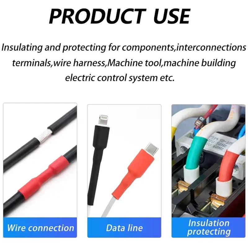 Transparent 3:1 Heat Shrink Tubing - 1~10m Waterproof Cable Sleeve