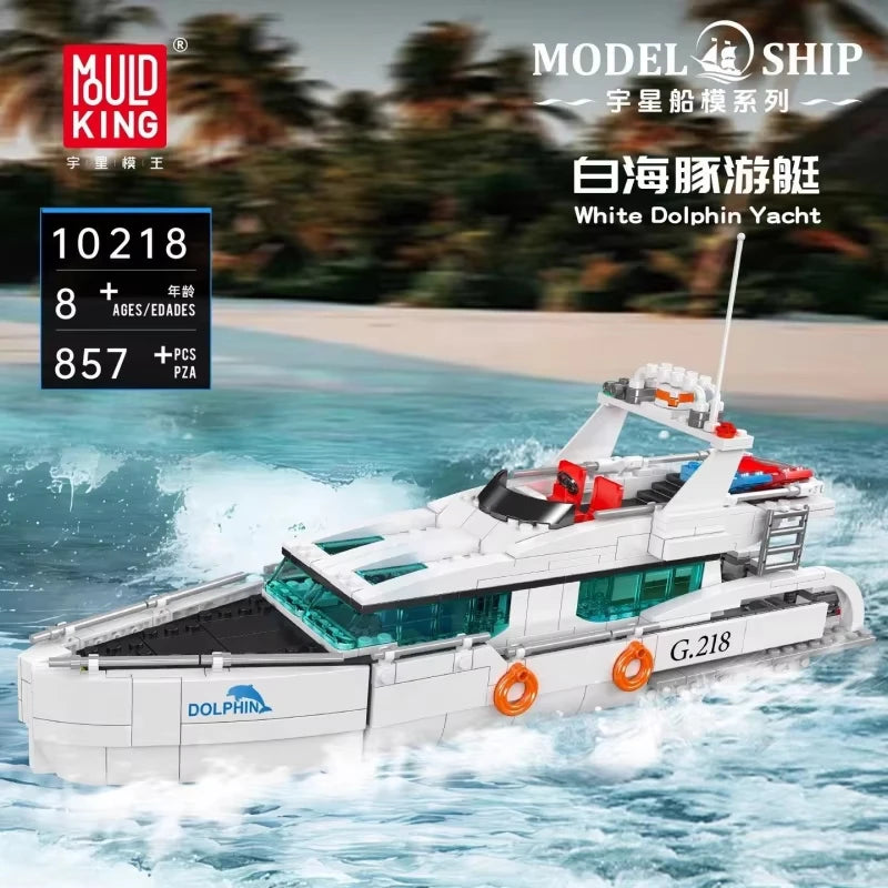 Creative Dolphin Yacht Building Block Set - Educational Toy for Kids
