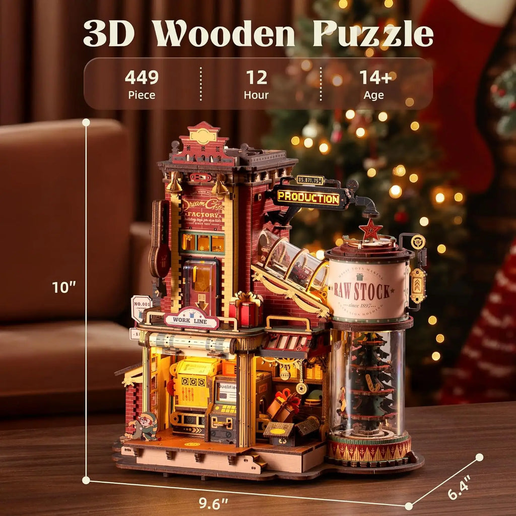 Robotime Wooden Music Box - Enchanting Christmas Gift Puzzle