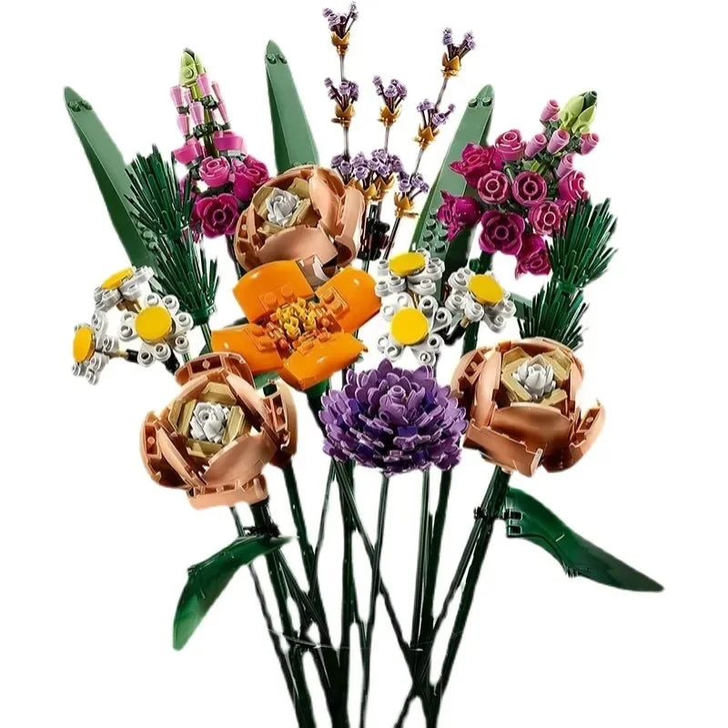 Creative 8-Bouquet Set: Eternal Roses, Orchids & Succulents for Kids