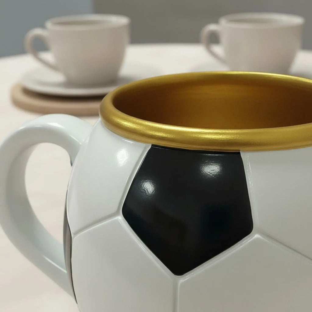 3D Soccer Ball Stainless Steel Mug - Perfect for Football Fans