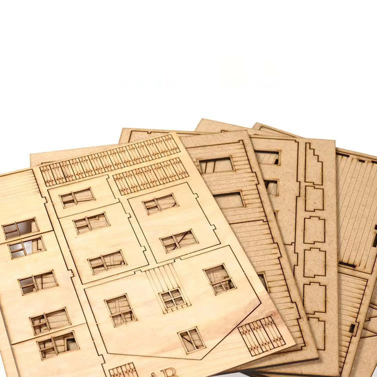 1/72 Miniature House Model Kit - DIY Wooden Craft