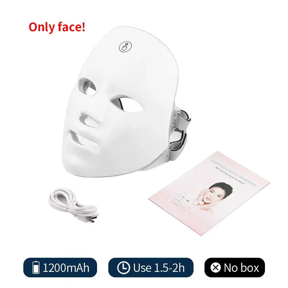 7 Colors LED Photon Facial Mask - Skin Firming & Rejuvenation