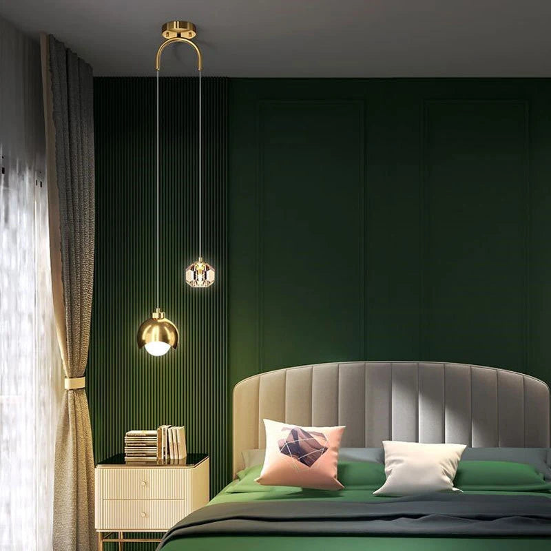 Modern Glass Ball LED Pendant Lamp for Dining & Bedroom Decor