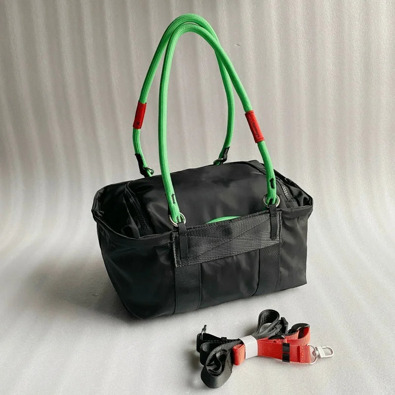 Elegant Water-Resistant Nylon Travel Duffle Bag for Short Trips