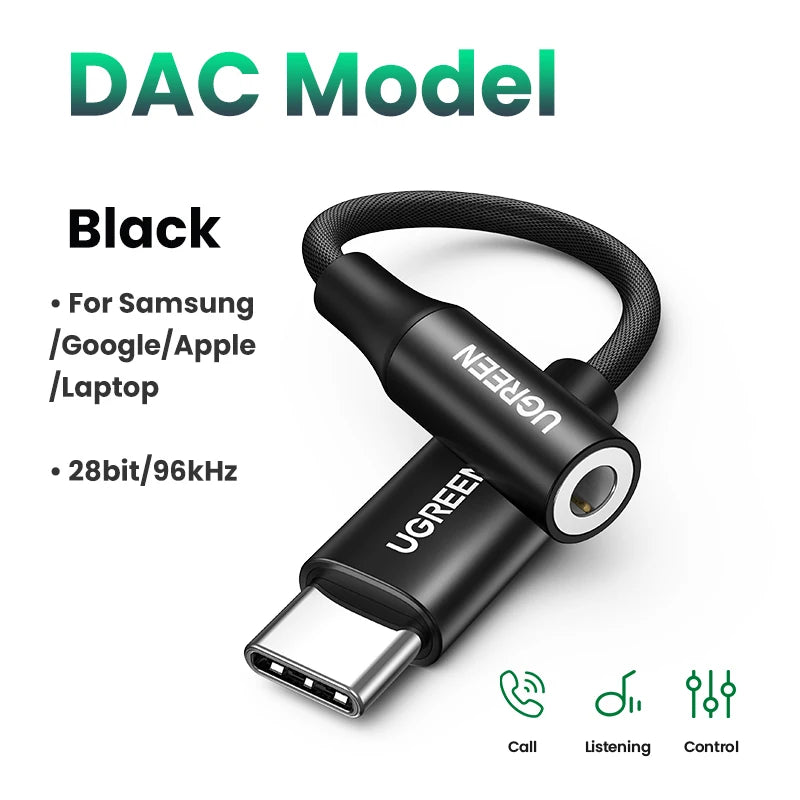UGREEN USB Type-C to 3.5mm Adapter - High-Fidelity Audio Connection