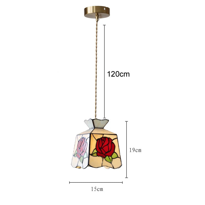 Vintage Pendant Lamp - Colorful Glass Chandelier for Home Decor