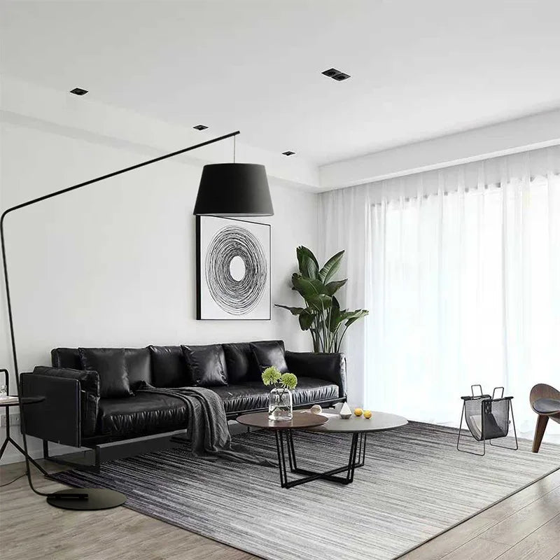 Danish Nordic LED Floor Lamp - Modern Fabric Shade for Living Spaces