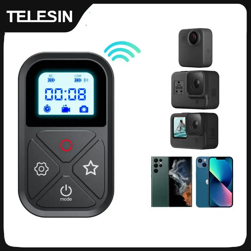 TELESIN Bluetooth Remote Control - 80M Range for GoPro & Smartphones