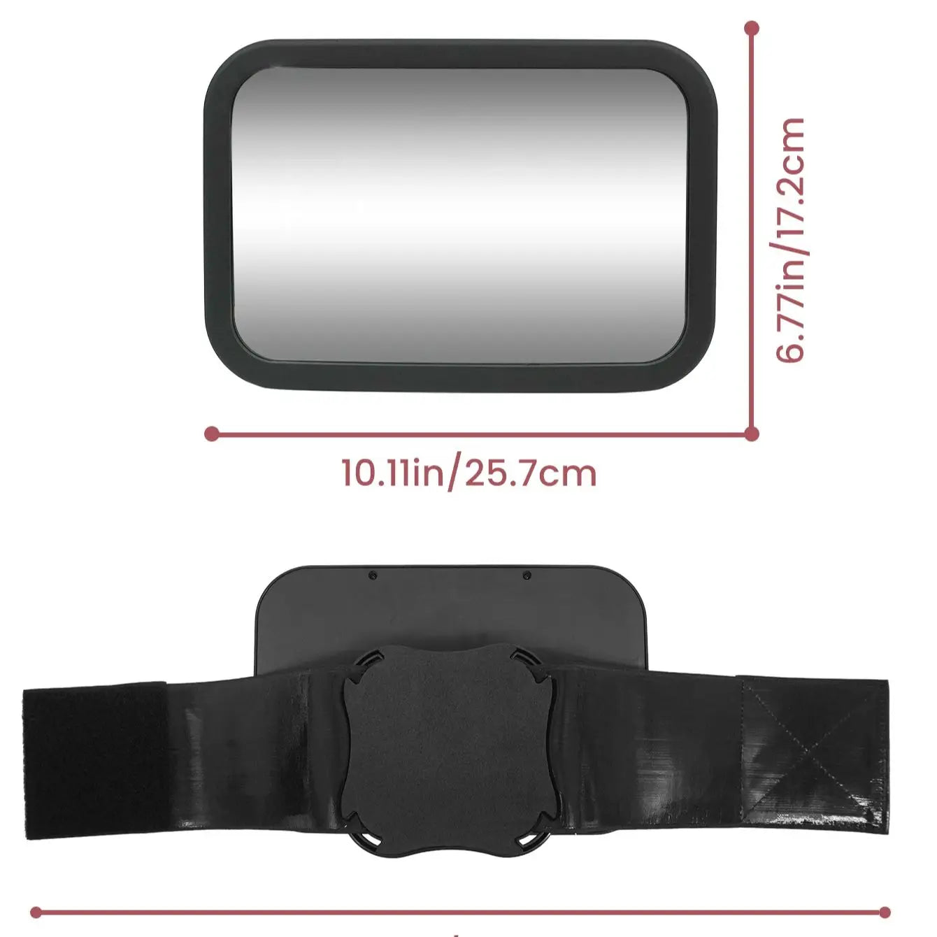 Shatterproof Baby Car Rear View Mirror - Clear Vision for Safety