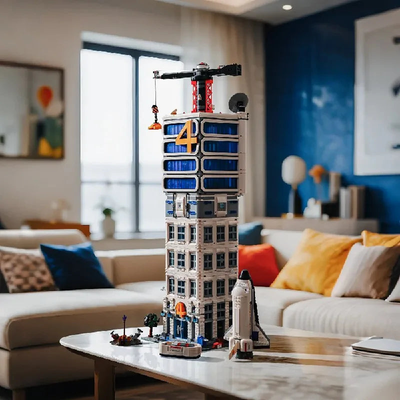 6135PCS Four Heroes Tower Model Kit - Sci-Fi Skyscraper Building Blocks