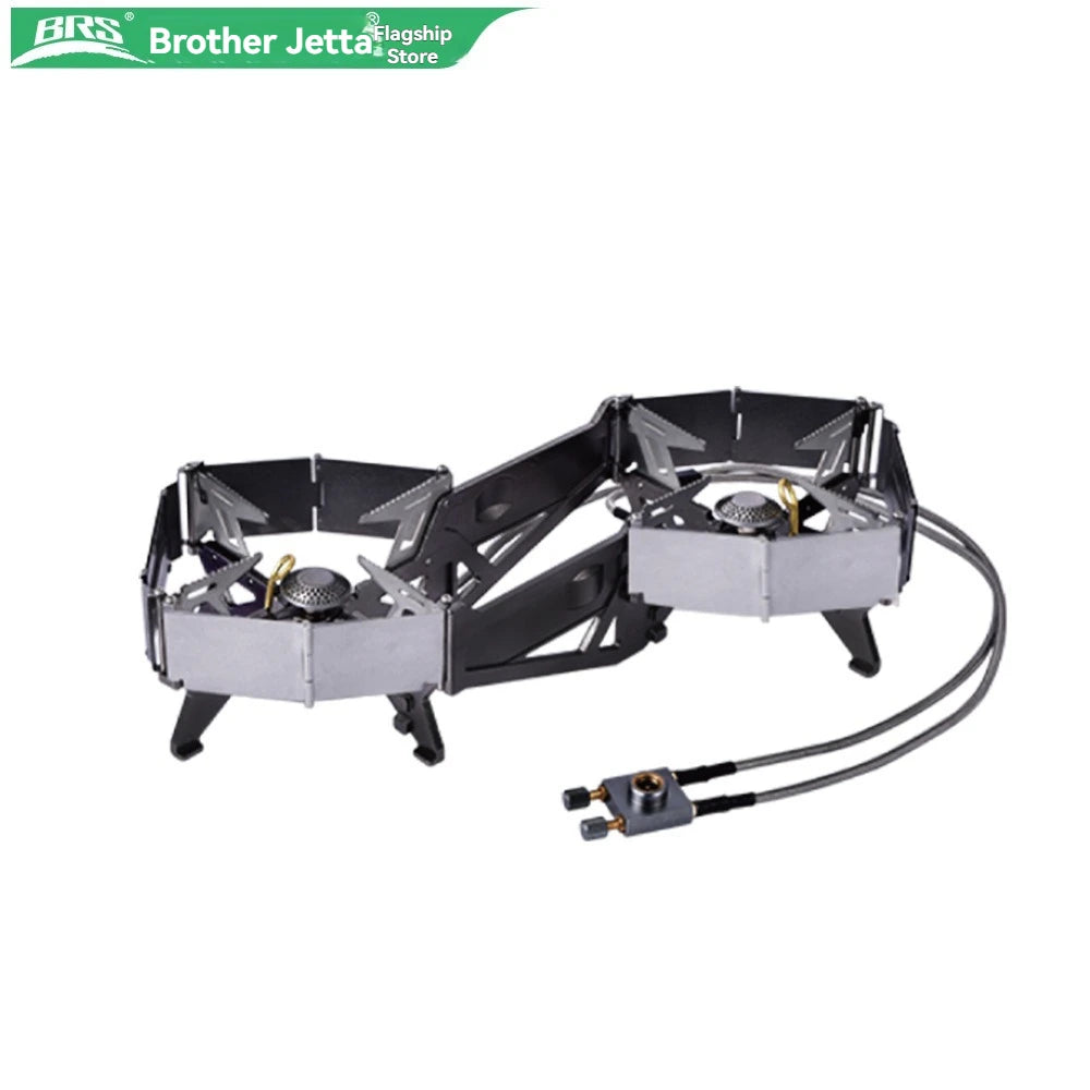 BRS-32 Double Burner Gas Stove - Ultimate Portable Cooking Power