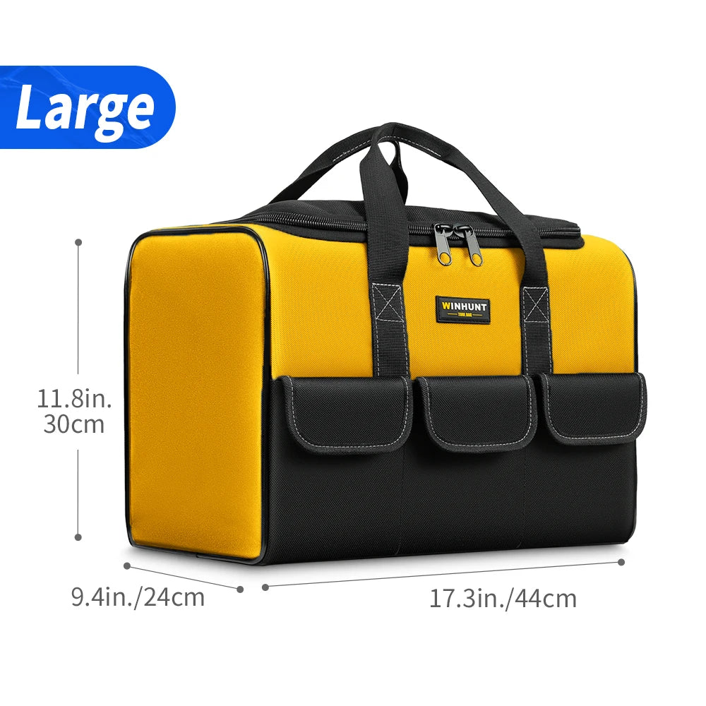 Large 17 Inch Tool Bag with 6 Exterior Pockets - Ideal for DIY Projects