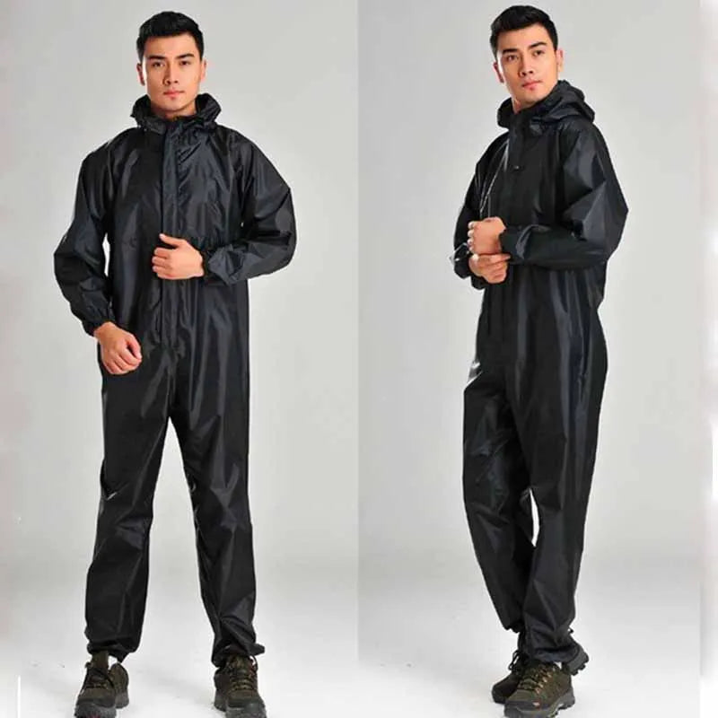 Waterproof One-Piece Raincoat for Men and Women - Versatile Rain Gear