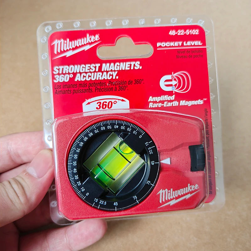 Milwaukee 360° Rotating Pocket Level with Rare-Earth Magnets