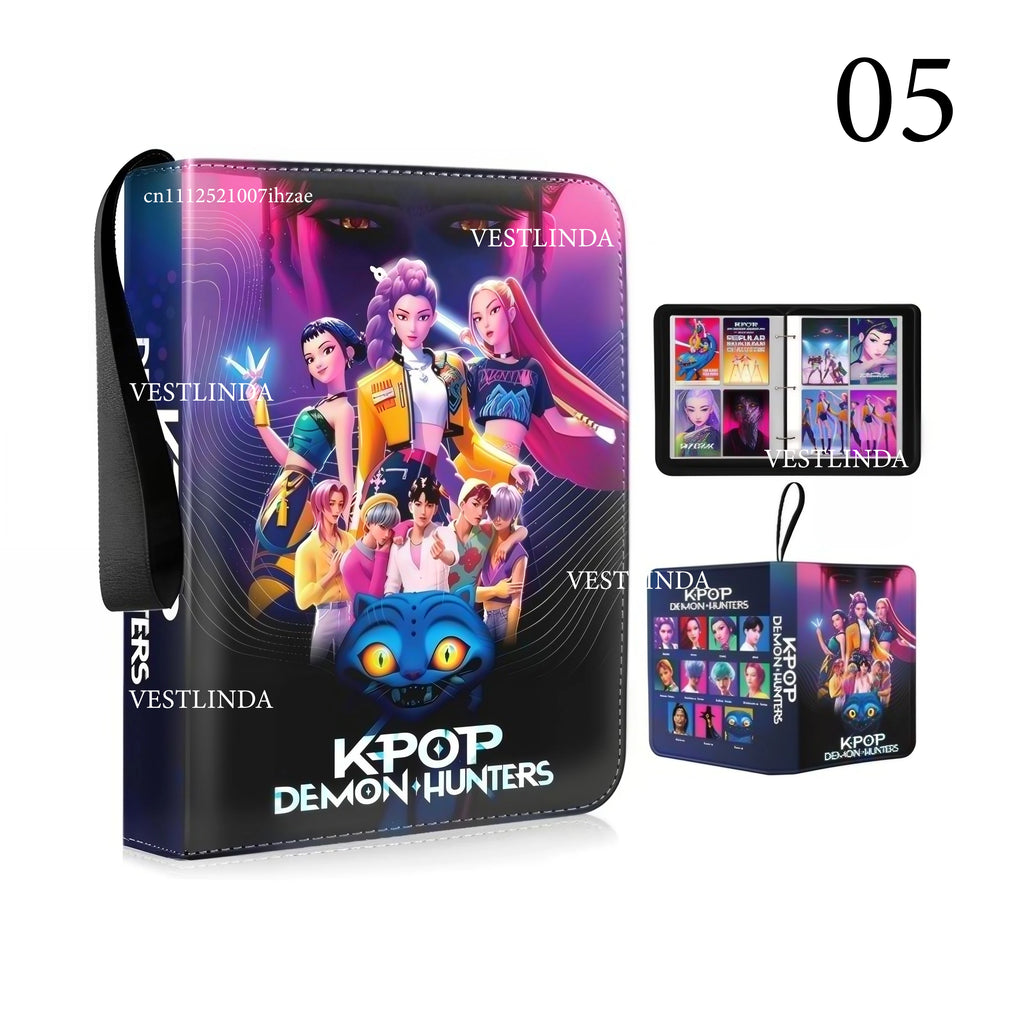 Kpop Demon Hunters Card Book - 400PCS PU Leather Zipper Storage
